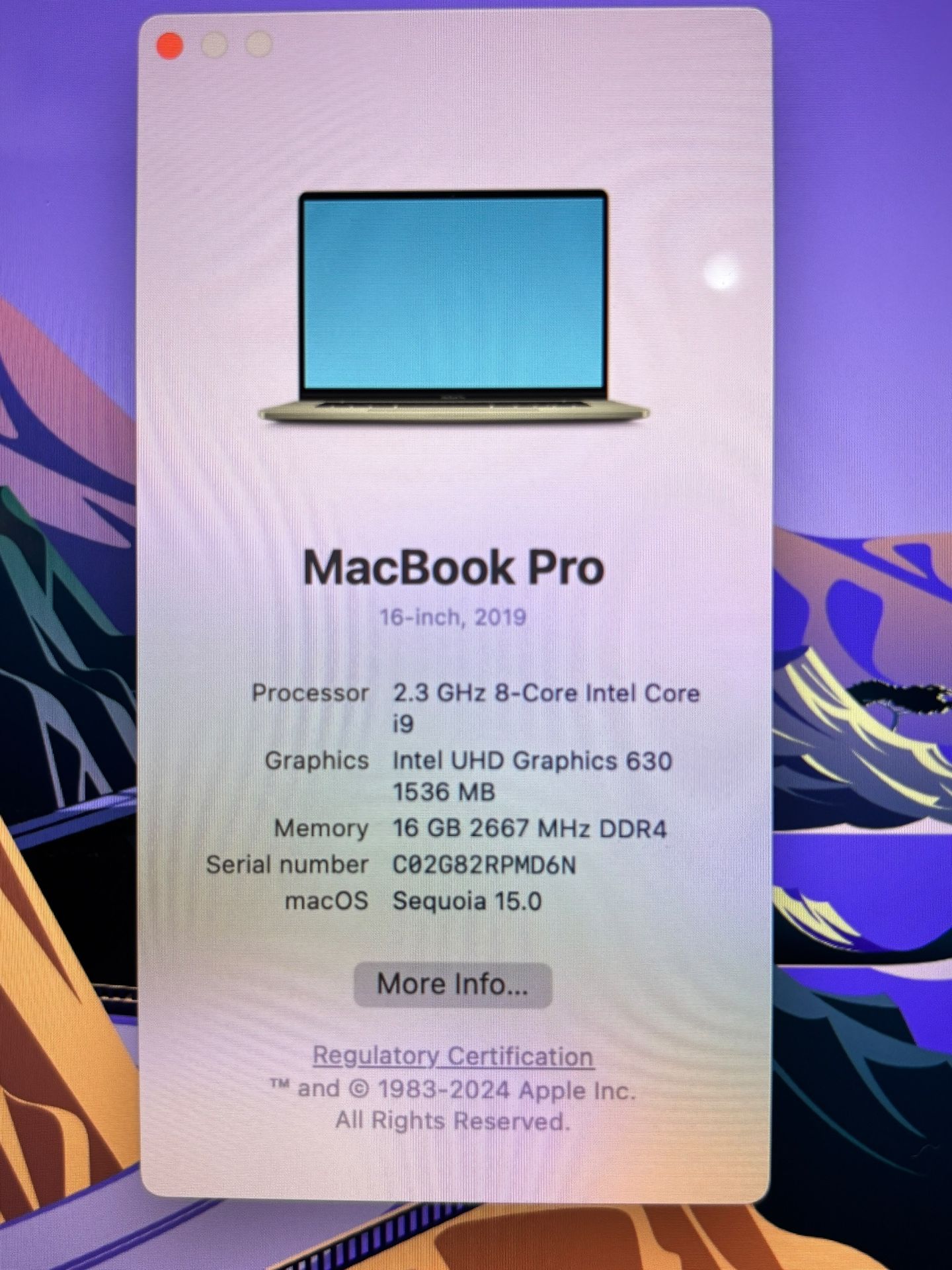 Apple MacBook Pro 16” 2019 TouchBar 8-Core i9 16GB 1TB SSD - photo 4