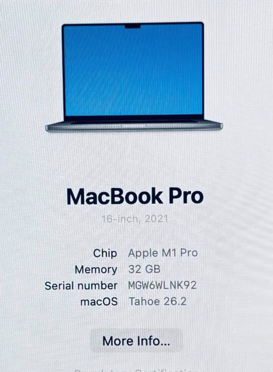 Apple MacBook Pro 16” M1 Pro | 2021 | 32GB RAM | 1TB Storage - photo 3