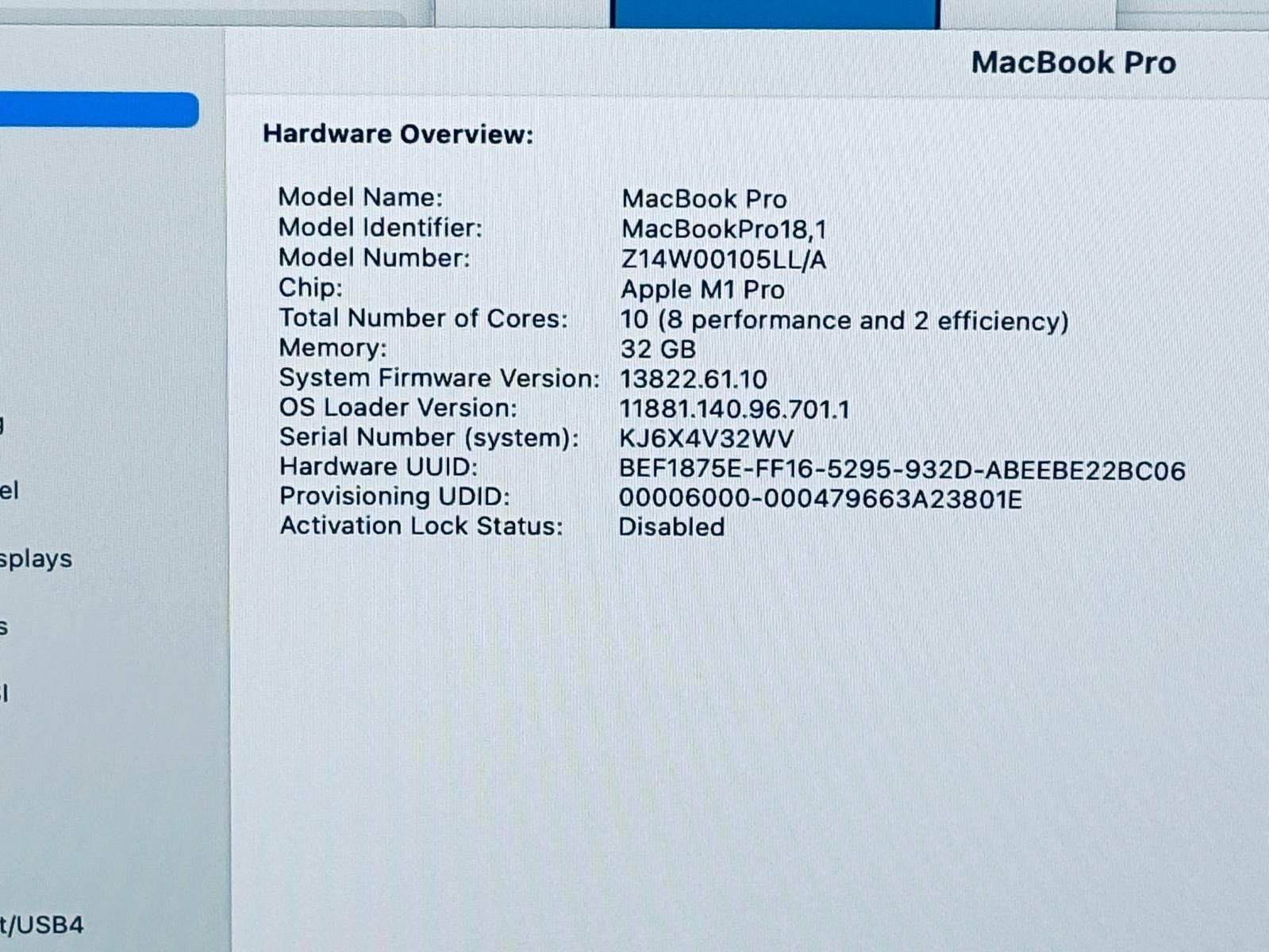 Apple MacBook Pro 16” 2021 M1 PRO 32GB RAM 1TB - photo 2