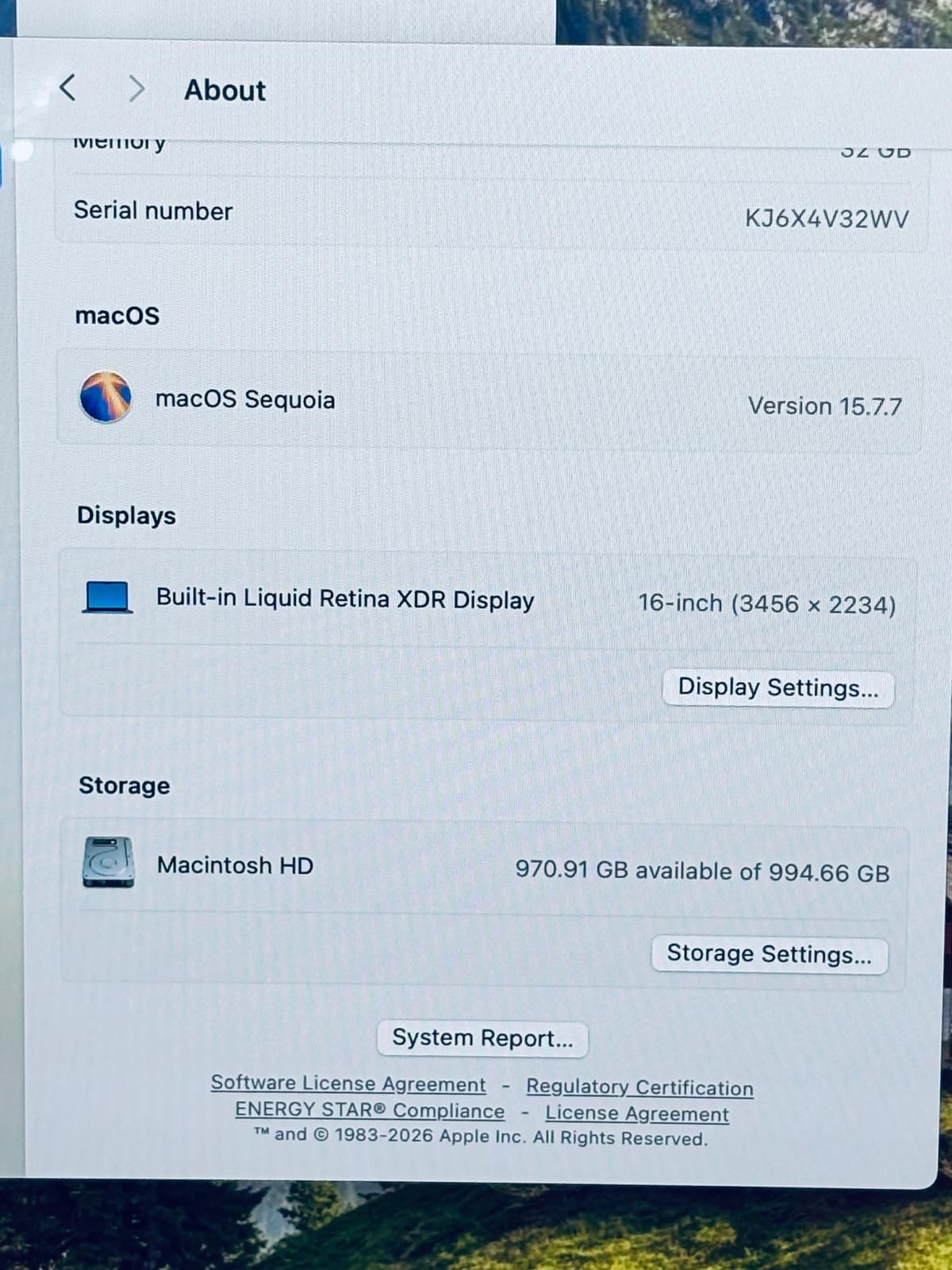Apple MacBook Pro 16” 2021 M1 PRO 32GB RAM 1TB - photo 3