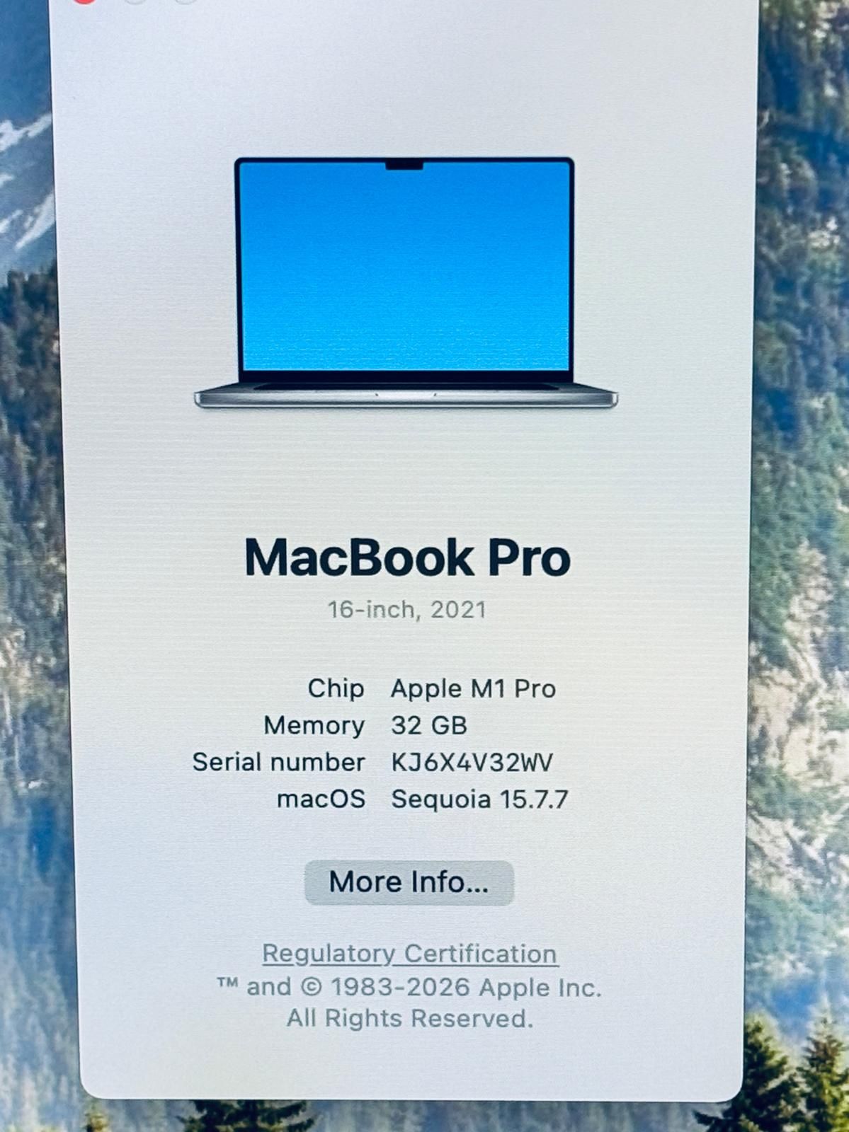 Apple MacBook Pro 16” 2021 M1 PRO 32GB RAM 1TB - photo 4