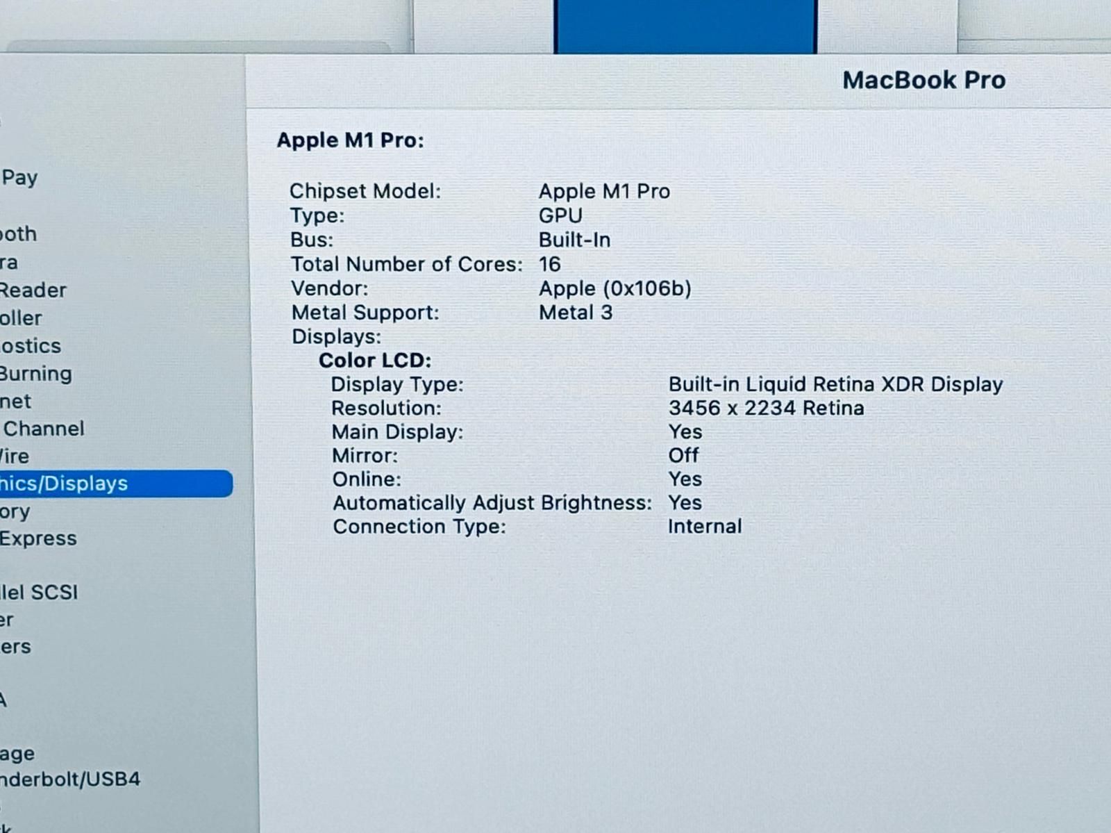 Apple MacBook Pro 16” 2021 M1 PRO 32GB RAM 1TB - photo 5