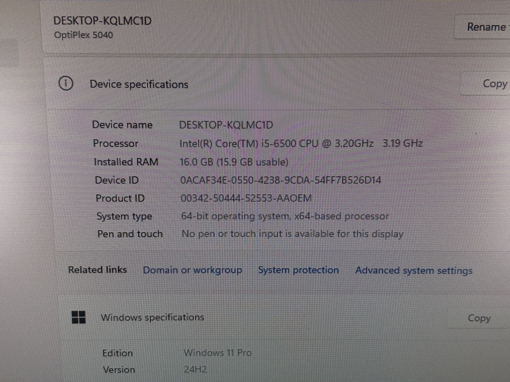 DELL OPTIPLEX 5040 PC Core i5-6500 3.20Ghz 16GB RAM 128GB SSD - photo 3