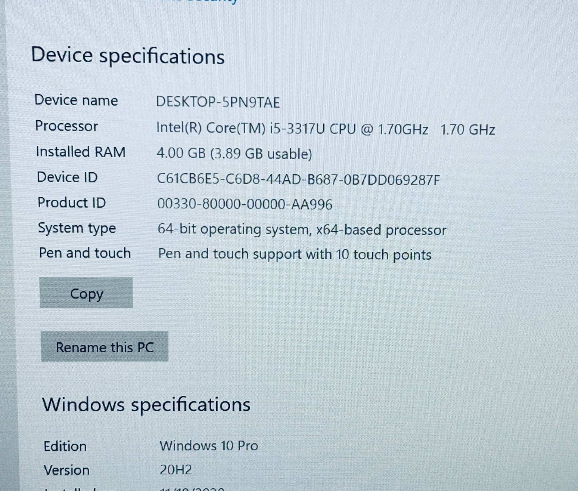 Microsoft Surface Pro 1 Core i5 4GB 64GB SSD Windows 10 Pro - photo 4