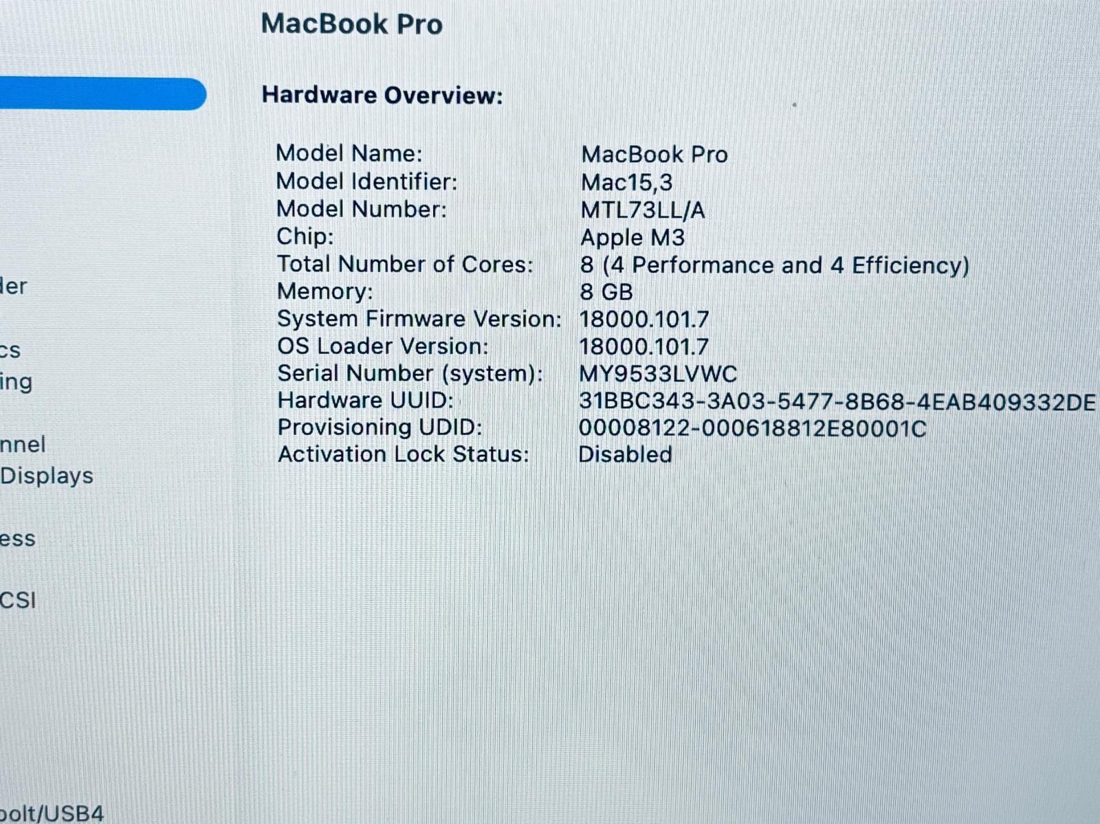 Apple MacBook Pro 14” M3 8GB 512GB SSD Like New - photo 5