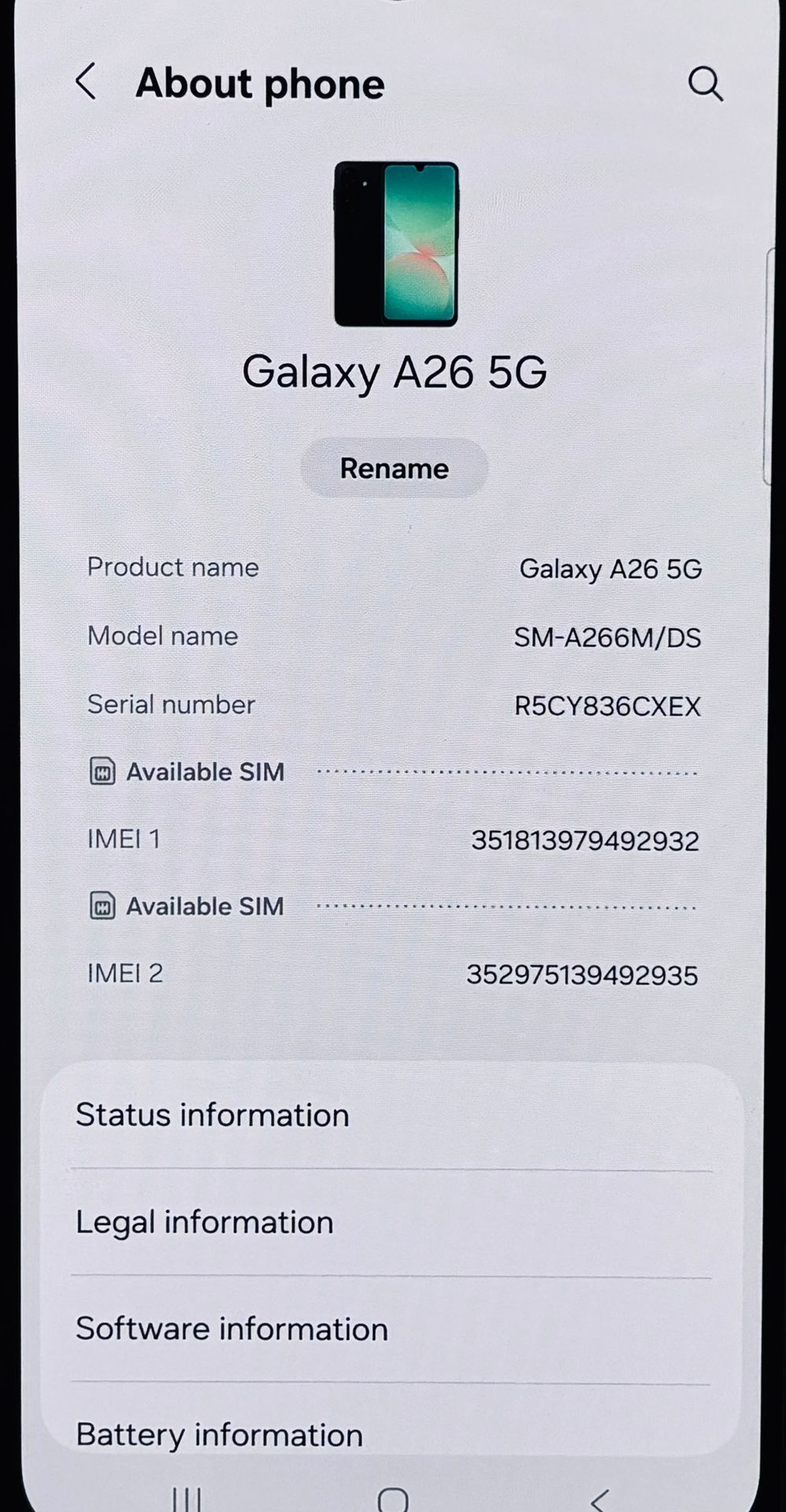 Samsung Galaxy A26 256GB Unlocked -Open Box New - photo 2