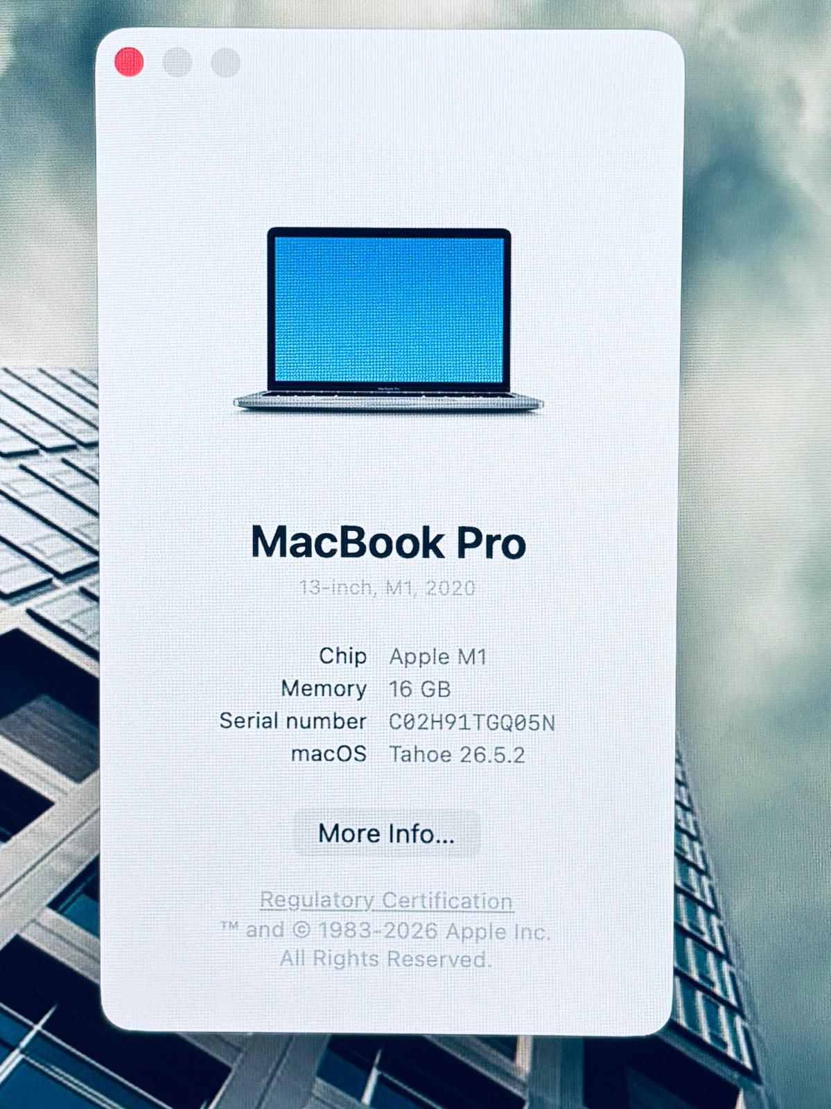 Apple MacBook Pro 13” Touchbar M1 16GB RAM 512GB - photo 5