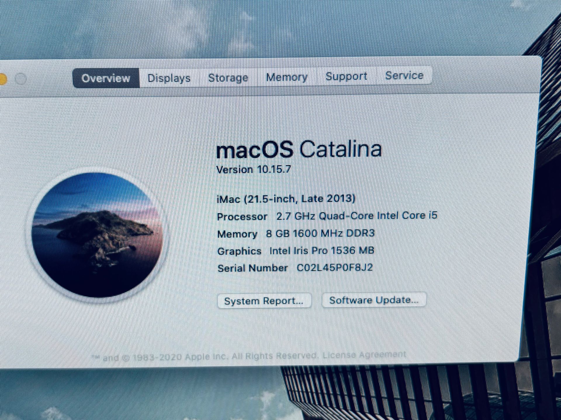 Apple iMac 21.5” 2013 QuadCore i5 8GB 1TB OS Catalina - photo 2