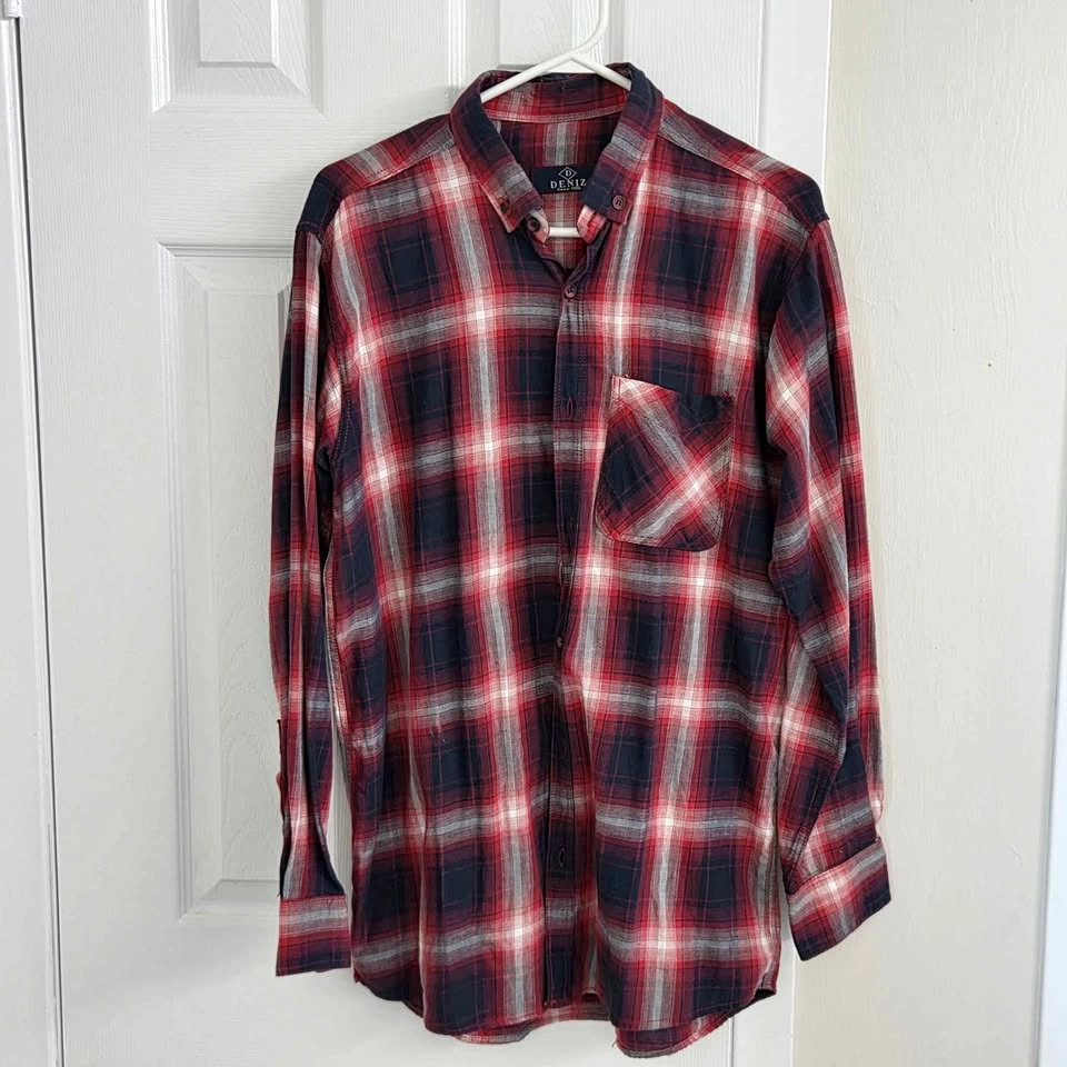 Deniz Men's Flannel Shirts - Set of 4