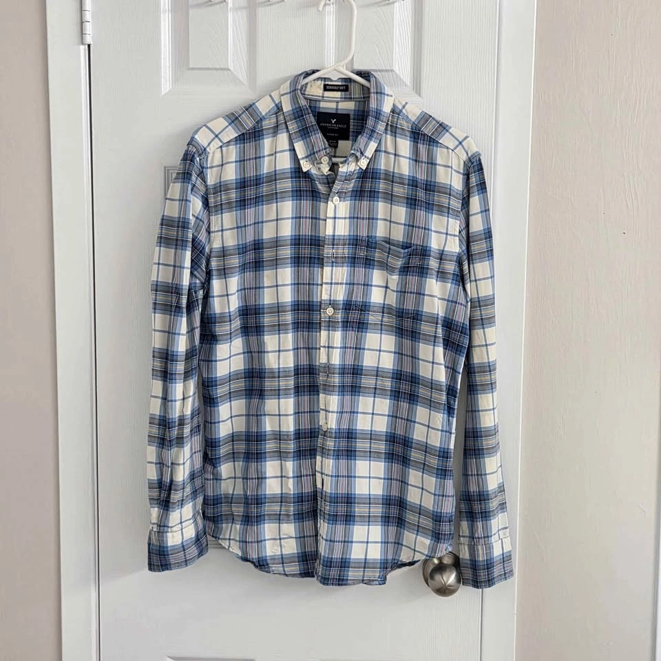 Men's Flannel and Plaid Shirt Bundle - American Eagle, Eddie Bau