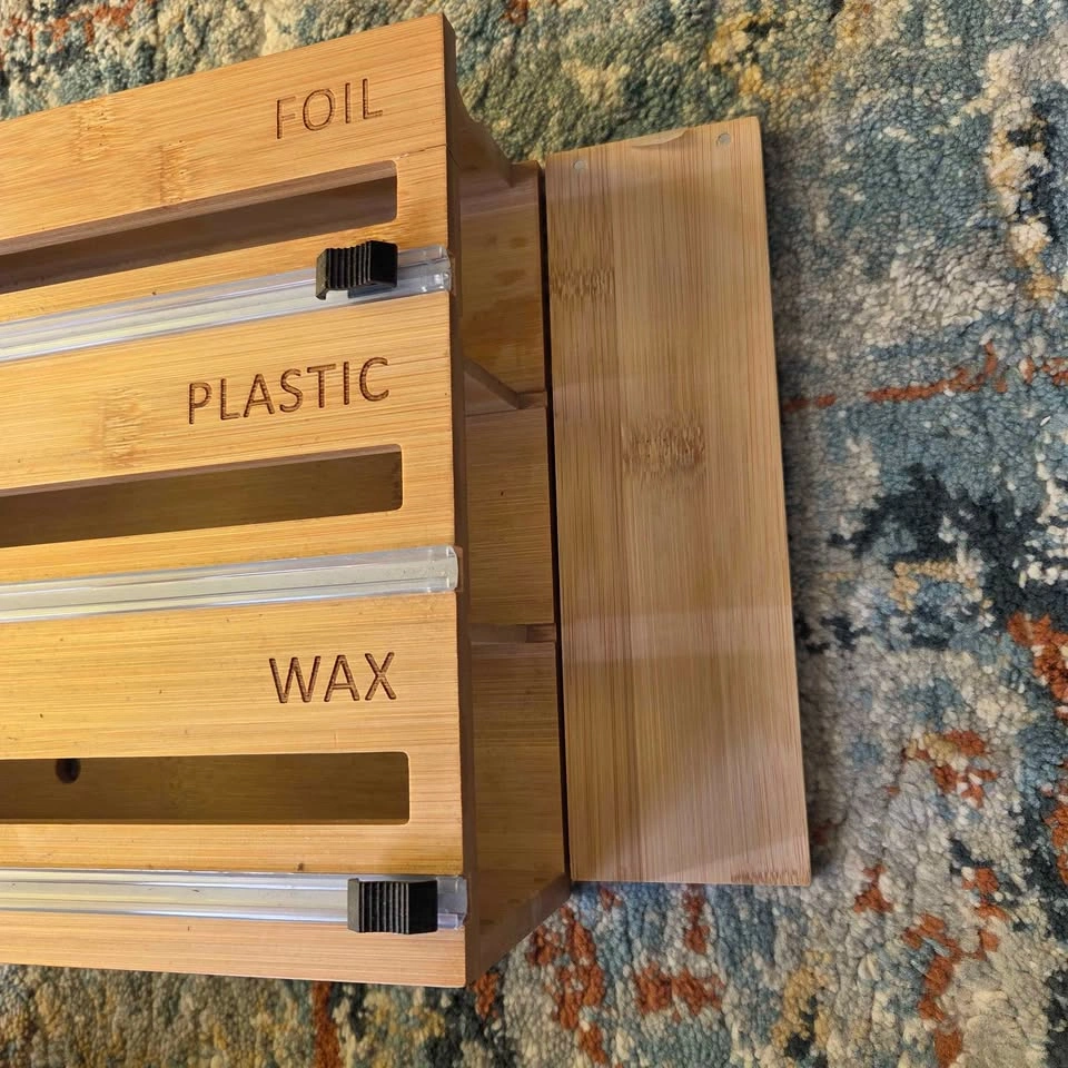 The Trading Corner Bamboo Foil, Plastic, and Wax Wrap Organizer - photo 2