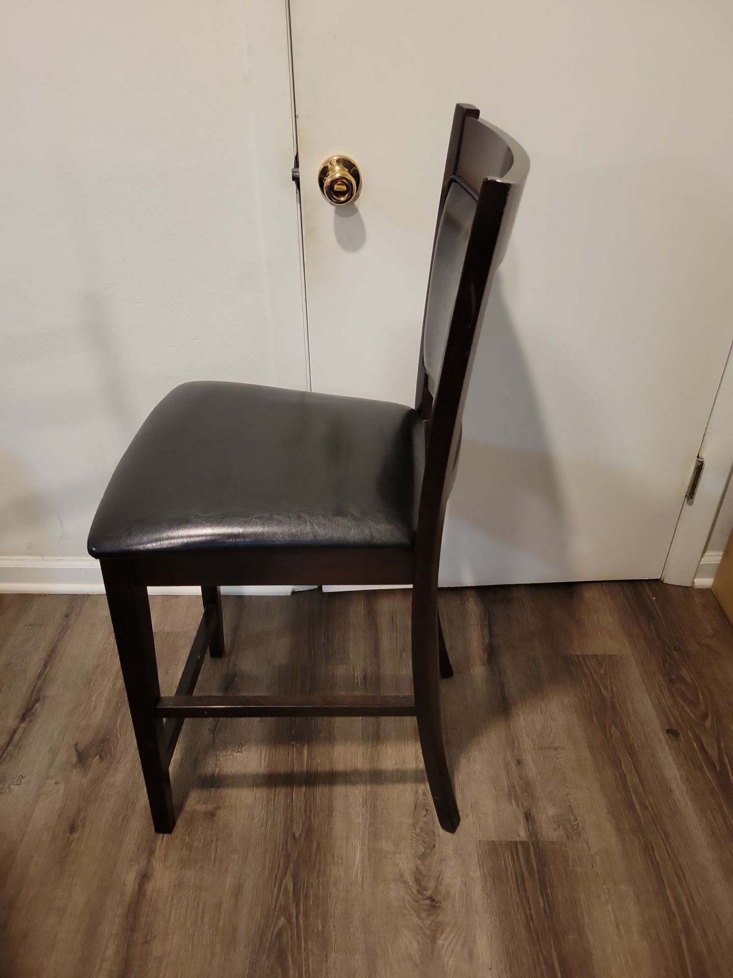 Coaster Dark Wood Dining Chairs with Black Upholstery - photo 2