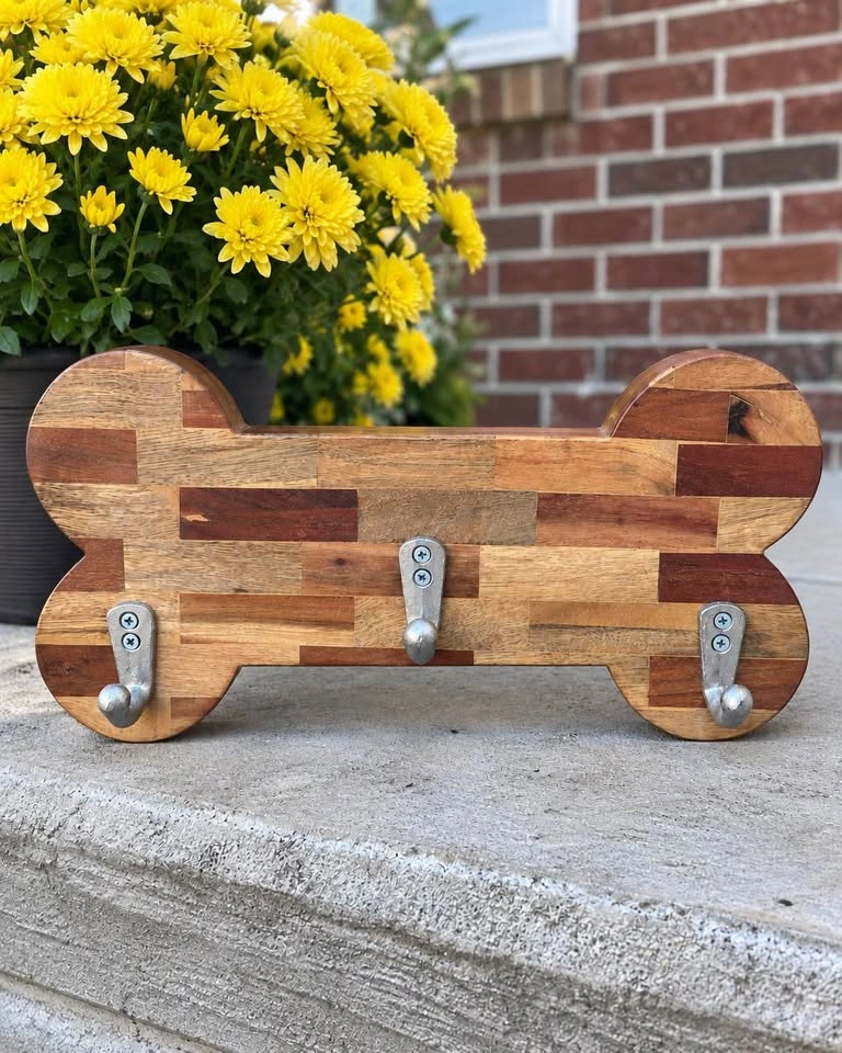 Wooden Dog Bone Wall Hanger - photo 2