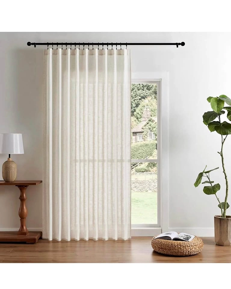 Linen Sheer Curtain Panels - Set of 2 (70x108”)
