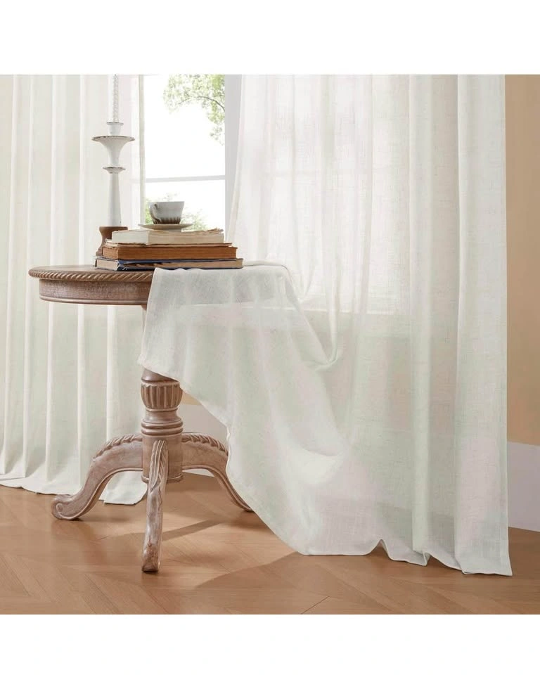 Linen Sheer Curtain Panels - Set of 2 (70x108”) - photo 3