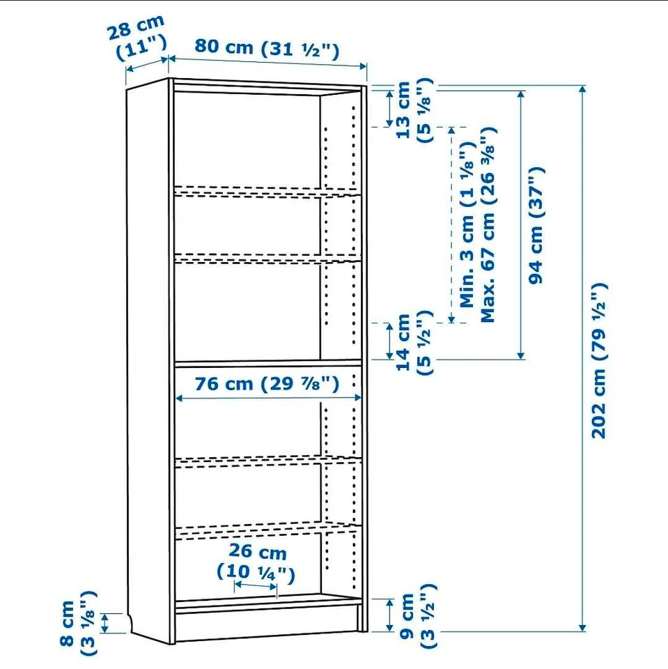 IKEA BILLY Bookcase Walnut Effect - photo 2