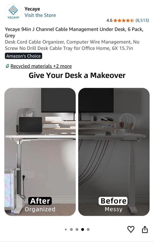 NEW Cable Management Under Desk (94in., 6 pcs.) - photo 3