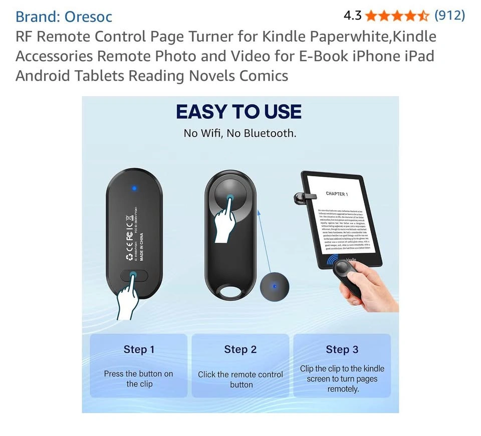 Kindle Page Turner & Clicker for Phone/Tablet - photo 3