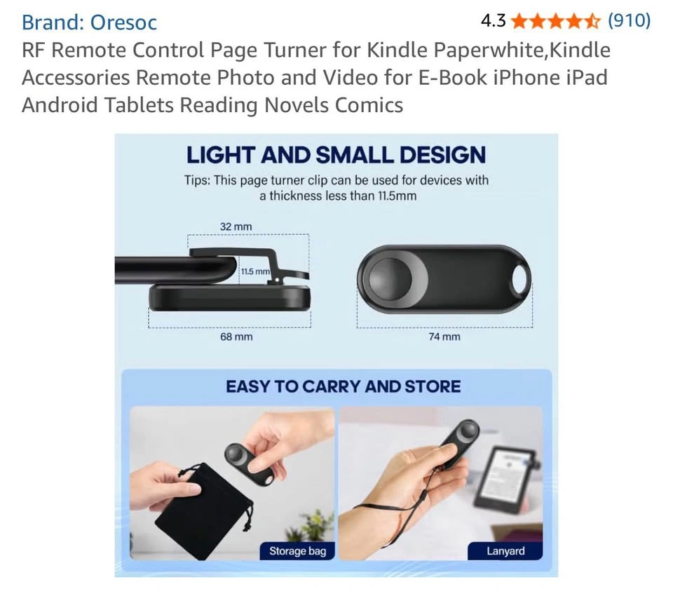 Kindle Page Turner & Clicker for Phone/Tablet - photo 4
