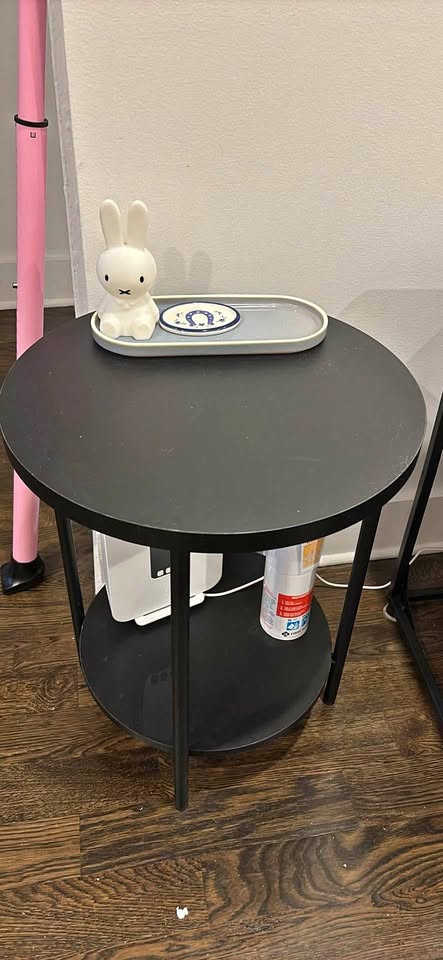 Black side table