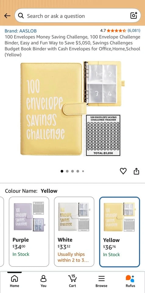 100 Envelope Savings Challenge Binder – Save $5,050 - photo 2