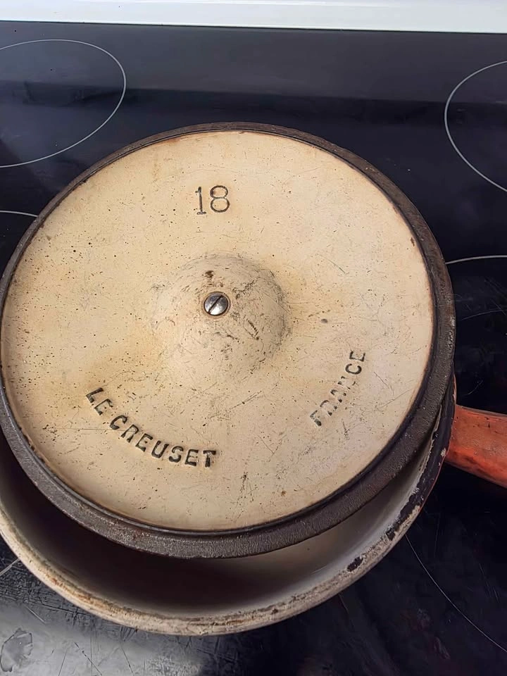 Vintage Le Creuset Orange Saucepan – Size 18 – Made in France - photo 2