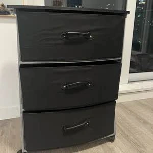 Mainstays 3-Drawer Wide Fabric Cart with Wheels