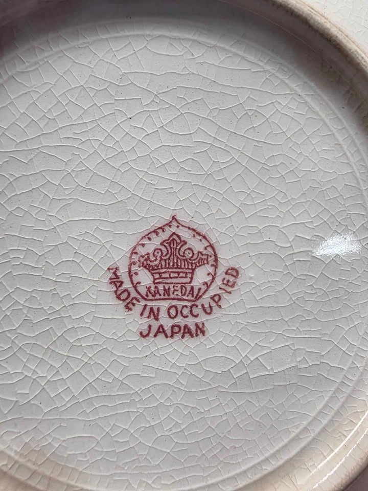 Vintage Kaneda Red Transferware Plate 6.5" - photo 2