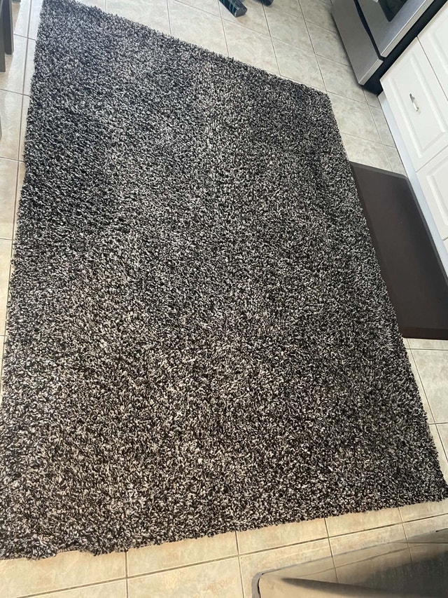 Dark Grey Shag Rug (5'3" x 7'4")