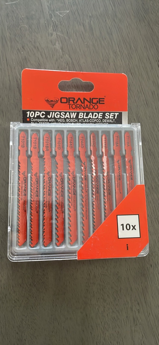 New Jigsaw Blade Set - Orange Tornado 10-Piece