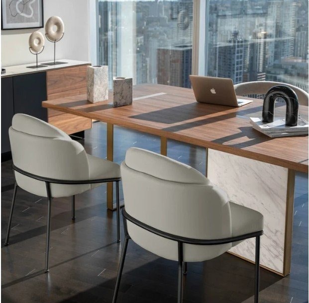 New Single Dining Chair (Black & Taupe) - photo 2