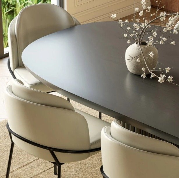 New Single Dining Chair (Black & Taupe) - photo 5