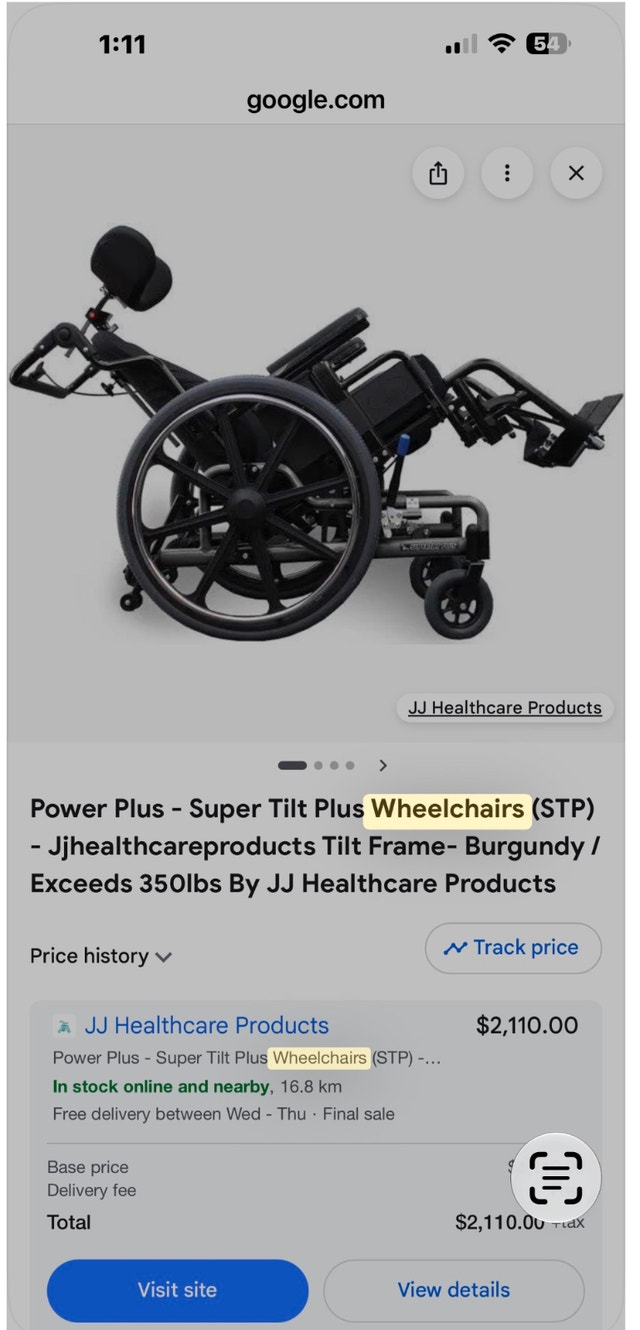POWER PLUS MOBILITY SUPER TILT PLUS WHEELCHAIR - photo 5