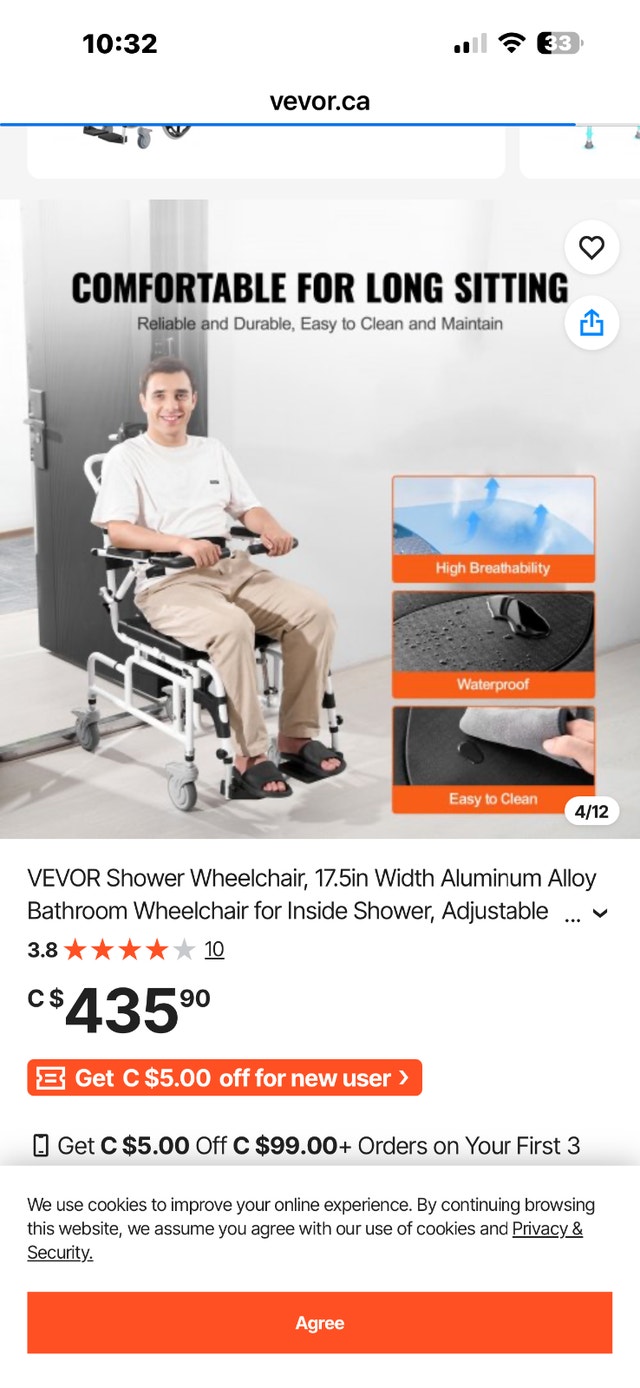 EVOR SHOWER TILT WHEELCHAIR - photo 3