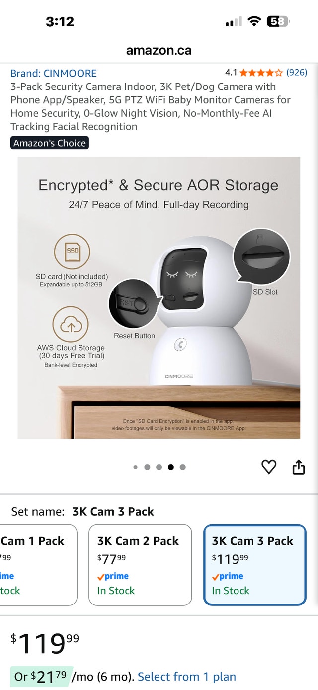 INDOOR PAN TILT WI-Fi CAMERAS - photo 3