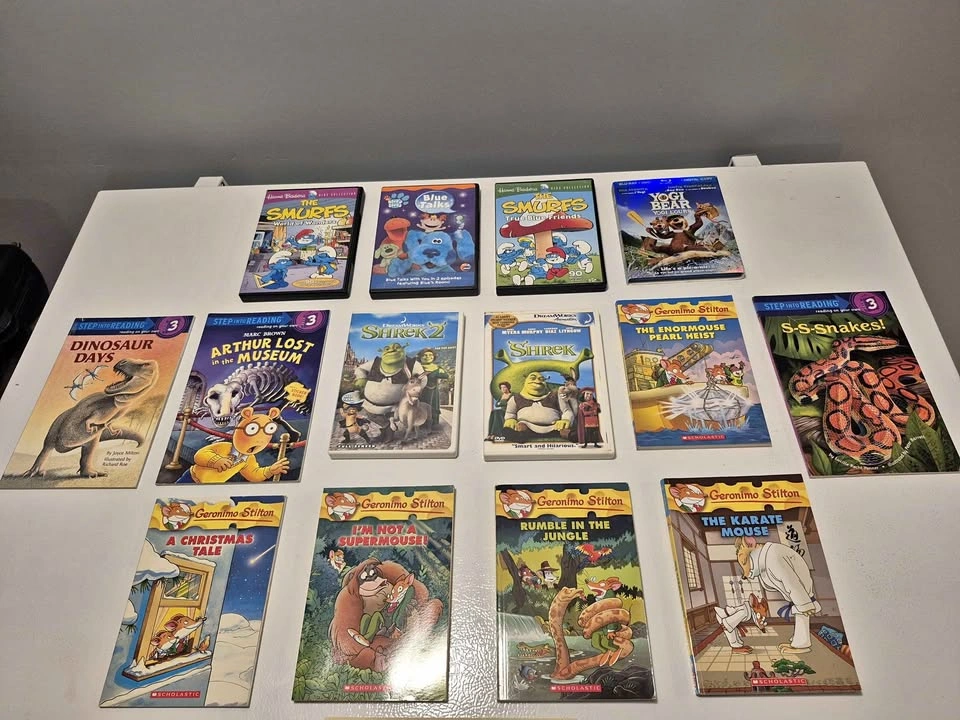 Geronimo Stilton Books and Children's DVD Lot