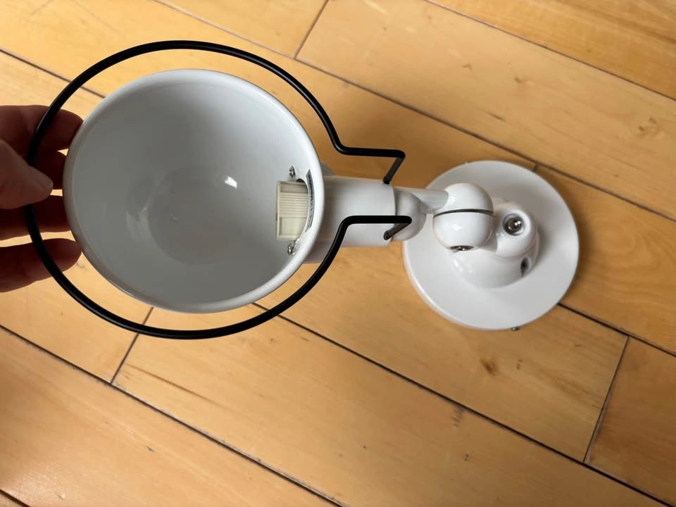 Pair of White Metal Adjustable Wall Sconces - photo 4
