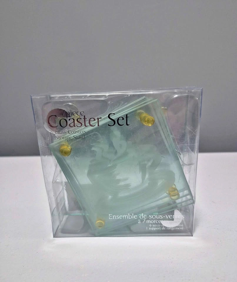 7-Piece Glass Coaster Set
