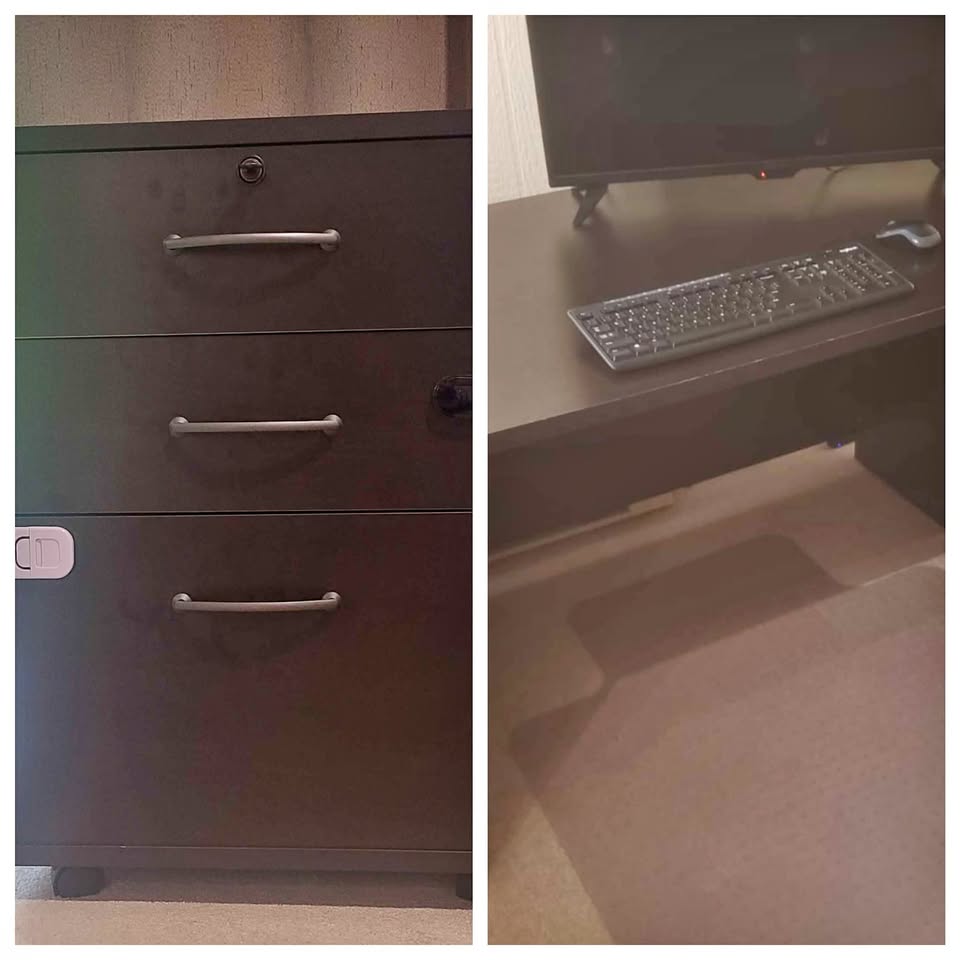 Desk + cabinet Inspiration Furniture (pick up by 11/14)