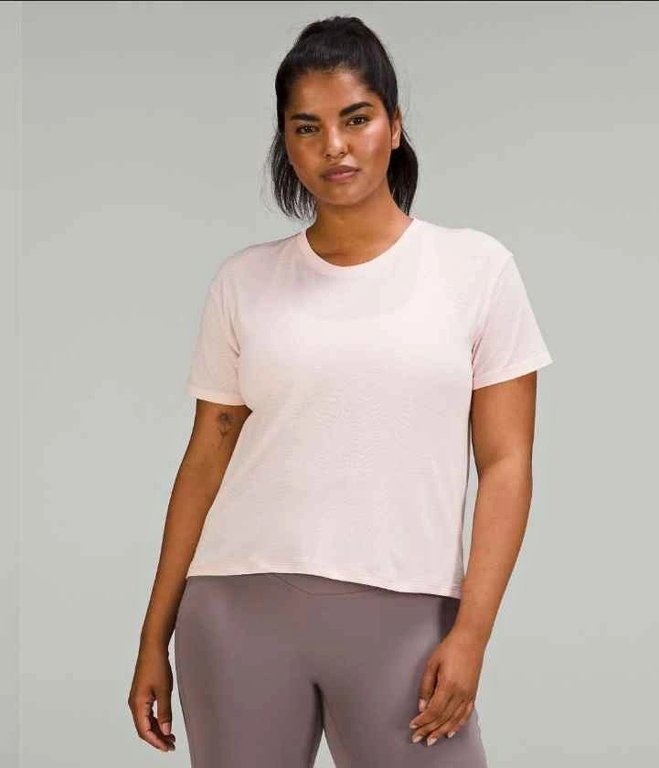 Lululemon Train to Be Short Sleeve Shirt (Light Pink)