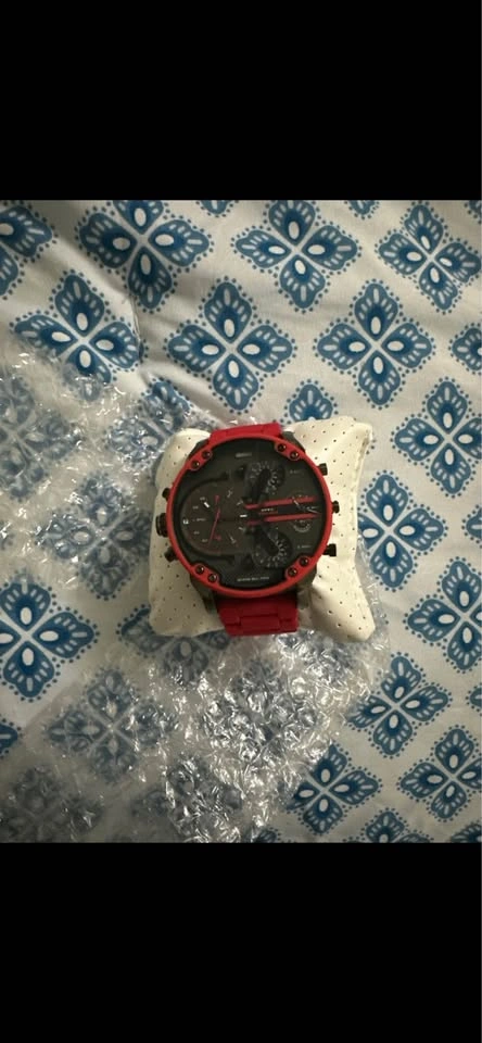 Diesel DZ7370 Daddy 2.0 Mens Watch 57mm Red Silicone Stainless S - photo 5