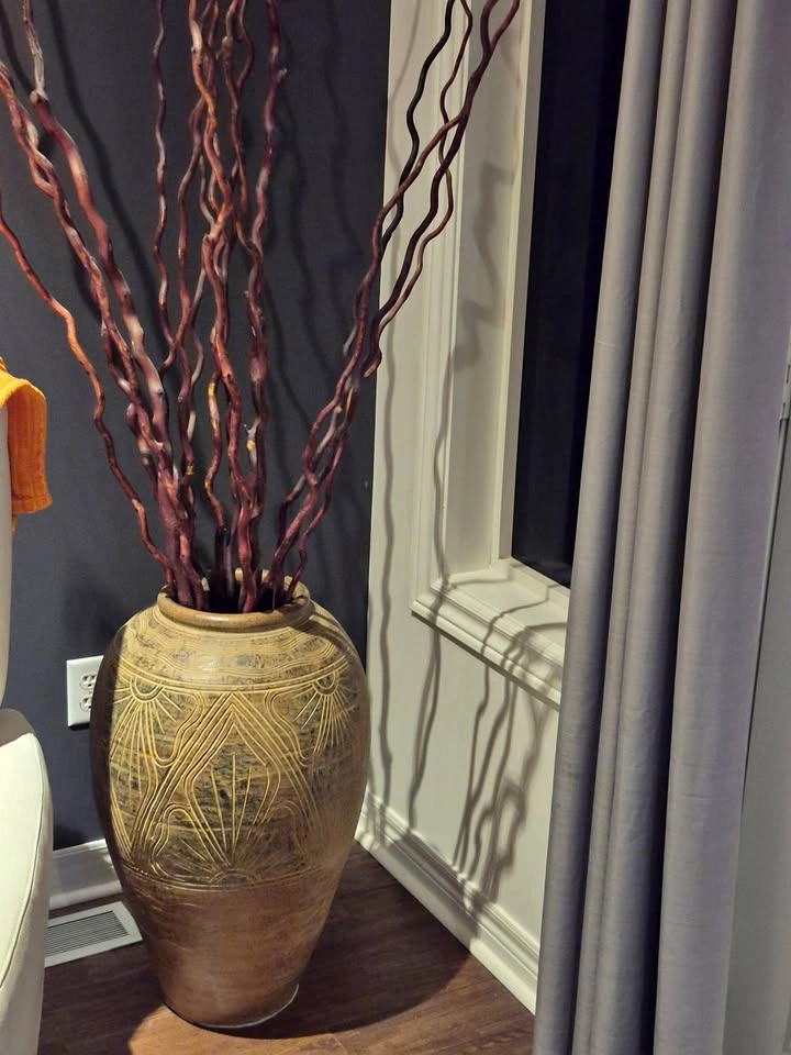 28" Decorative Floor Vase with Branches - $75 OBO