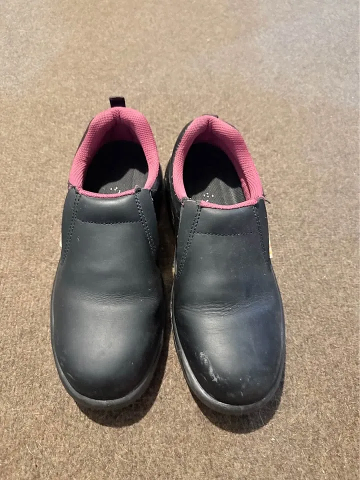 Black Steel Toe shoes Women’s size 8 wide - photo 2