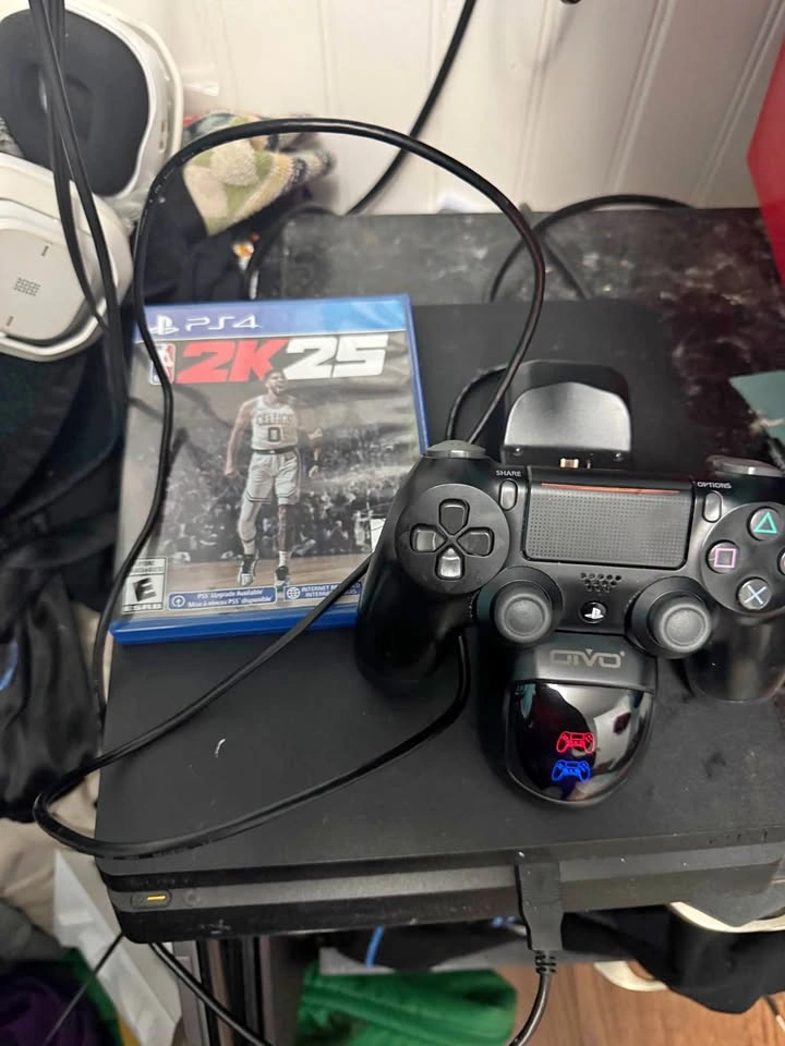 Sony PlayStation 4 Slim with Controller, Charging Dock, and NBA