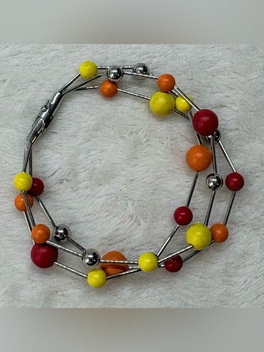 Swatch Bijoux Multi Strand Beaded Stainless Steel Bracelet M - photo 2