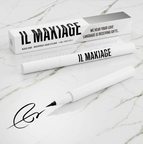 IL MAKIAGE Black Card Waterproof Liquid Eyeliner Pen NIB