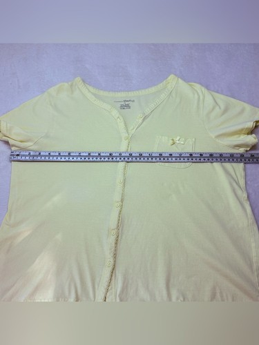 Breakfast In Bed Yellow Short Sleeve Pajama Set Crop Pants 1X - photo 3