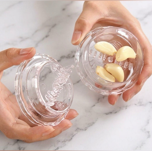 Home Life Manual Plastic Garlic Crusher Twister Mincer Easy Clea