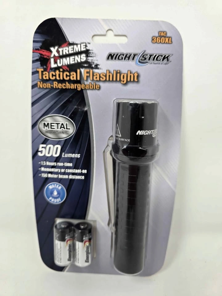 Nightstick TAC-360XL Tactical Flashlight, 500-Lumen, Black