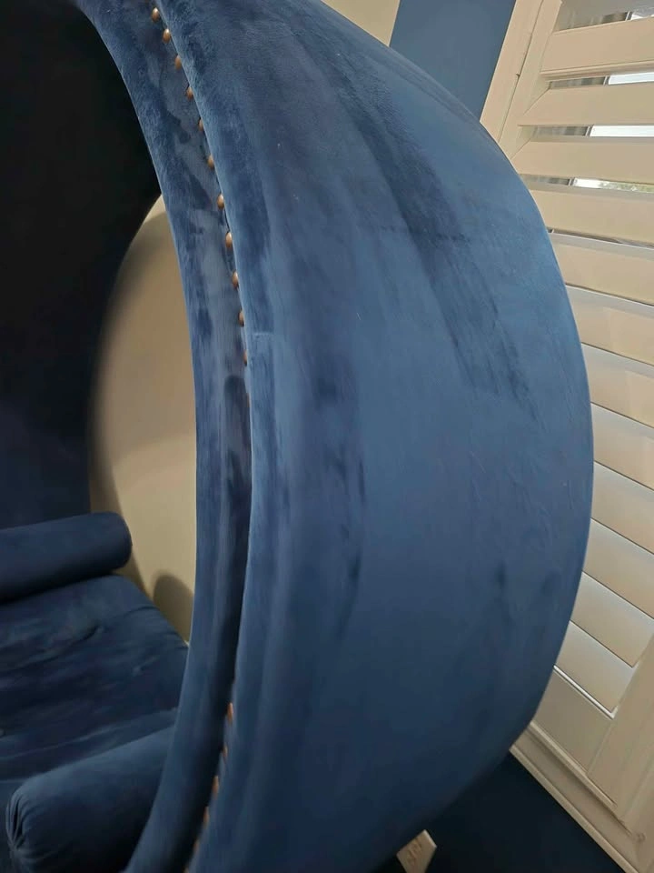 Navy blue velvet ring chair - photo 4